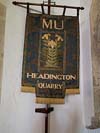 Miners Banner at Holy Trinity Church, Headington Quarry 